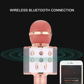 Brezžična tehnologija Bluetooth Karaoke Mikrofon 3in1 Ročni Karaoke Mic Zvočnika Odmeva MIC za Začetni Fazi, Božič, Rojstni dan Doma Stranka