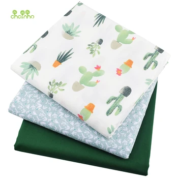 Chainho,3pcs/veliko,Gozd-green Serija Tiskanih Keper Bombažne Tkanine Za DIY Quilting & Šivanje Baby&Otroci/Stanja,Vzglavnik,Materiala