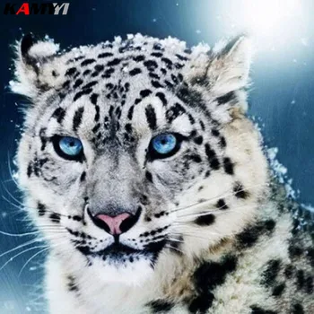 Diamond Slikarstvo Polni Sveder Snow Leopard Diamond Vezenje Živali Sliko Nosorogovo Ročno izdelan Dekor Doma XY1