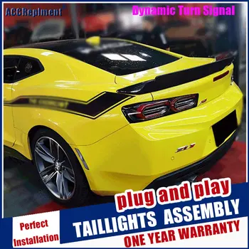 Dinamičen zavoj signal rep luči Za Chevrolet Camaro, zadnje luči LED DRL Teče luči Zadaj, parkirna luč zavorna luč 2016-2019