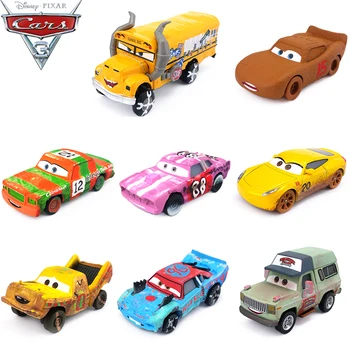 Disney Pixar Cars 3 Strele McQueen Mater Huston Jackson Nevihta Ramirez 1:55 Diecast Kovin, Fantje, Otroci Igrače Model Avtomobila Številke