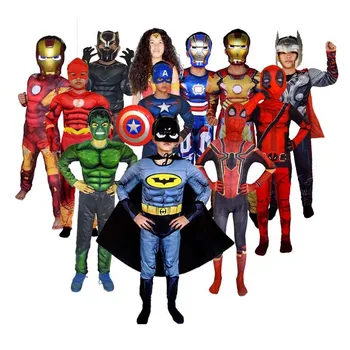Disney Superheroj Avengers Spiderman, Iron Man, Captain America Halloween Cosplay Stranka otroški Kostumi Mišic