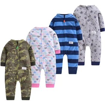 Dojenčke, otroška oblačila runo bebe fantje jumpsuits pozimi malčka dekleta romper otroške kostume prikrivanje novorojenčka oblačila božič