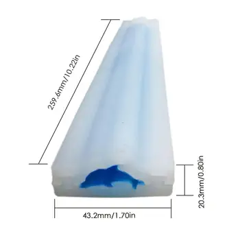 Dolphin Oblike Torto Silikonsko Plesni Diy Milo Model Cevi Toplotno odporni Piškotov Stolpec Plesni Sveče Obrti Plesni Kuhinja Orodje