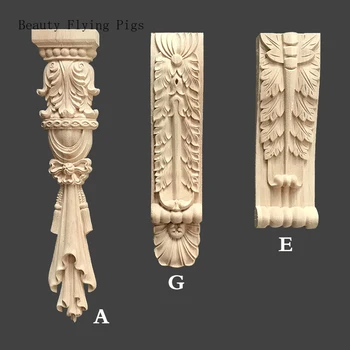 Dropshipping klasičnih Rimskih stolpec trdna vklesan carving dekoracijo Kitajski stud žarek podporo pramen pohištvo kaminom, kabinet