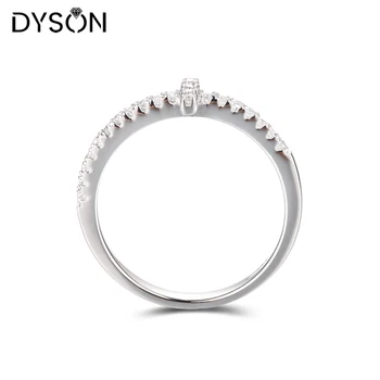 Dyson 925 Sterling Silver Obroči za Ženske Mikro Utrla Cirkon Križ Obroč Ljubezen Obletnico Presenečenje, Darila Klasičnih Fine Nakit