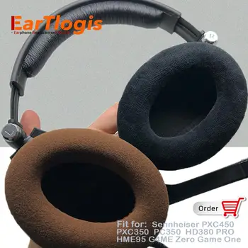 EarTlogis Žamet Nadomestnih Delov za Sennheiser PXC450 PXC350 PC350 HD380 PRO HME95 G4ME Nič EarPads Odbijača Glavo Earmuff
