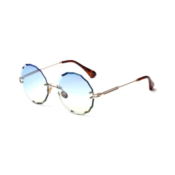 Elbru Retro okrogla sončna Očala Ženske Dekle Letnik blagovne Znamke Odtenkov Črno Rdeče Kovinske Barvne sončna Očala Za Ženski Modni Oblikovalec