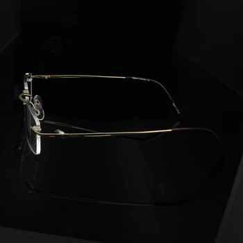 ESNBIE Super Lahka Rimless Stekla Moških Optični Slim Očala Okvir iz Titana Ženske Recept Očala