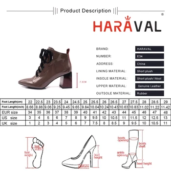 HARAVAL Nove Modne Ženske Gleženj Chelsea Škornji Škornji čevlji za Pomlad Jesen Nizkih petah Pravega usnja ženske čevlje Čevlji Tovarne E34