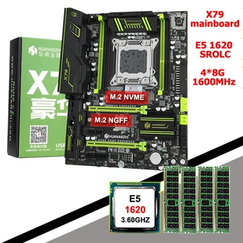 HUANANZHI X79 motherboard CPU RAM glavnik Xeon E5 1620 SROLC CPU (4*8G)32 G DDR3 RECC memorry vse dobro preizkušen 2 leti garancije