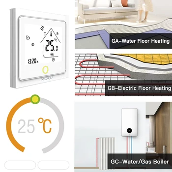 Inteligentni Termostat Programabilni Krmilnik Temperature ZigBee APP Daljinski upravljalnik je Združljiv z Google Doma Glasovni Nadzor