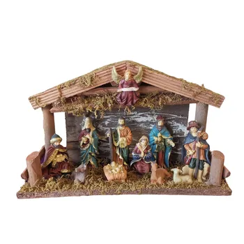 Jaslice Miniature Dete Jezusa Jasli Božič Jaslice Figurice Kip Okras Cerkve Božič Katoliški Darilo Doma Dekor