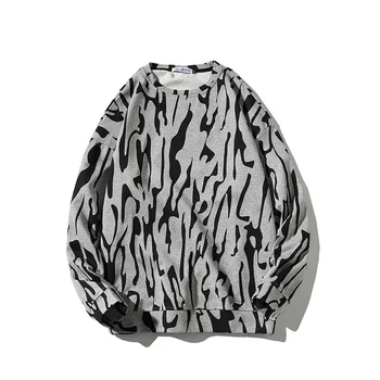 Jeseni, Spomladi Leta 2020 Hoodies Majica za Moške Leopard Tiskanja Hip Hop Punk Puloverju Ulične Priložnostne Modna Oblačila Prevelik 5XL