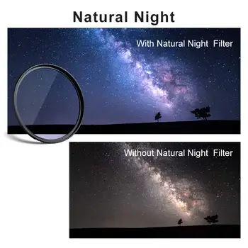 K&F Koncept 52/58/67 mm Naravnih Noč Filter Lučka Filtra za Nočno Fotografiranje Neba/Star Optično Steklo, Multi-Plast Nano Premaz