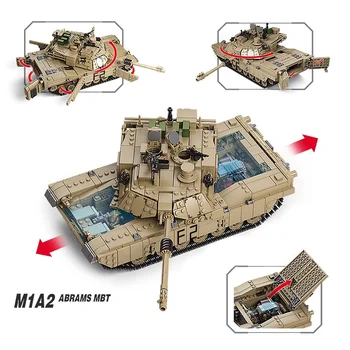 KAZI M1A2 Abrams Glavni Bojni Tank gradniki 1463 kos 1:28 Design Tank Model gradniki Igrača za Boy Prijatelji blok