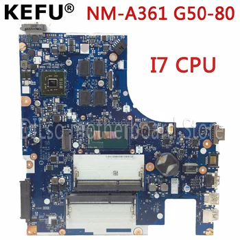 KEFU NM-A361 Matično ploščo Za Lenovo G50-80 ACLU3/ACLU4 NM-A361 PM Prenosni računalnik z Matično ploščo prenosnika I7-5500 CPU originalni Test
