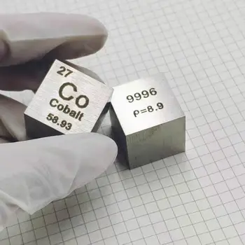 Kobaltovi Kovinski 1 cm 25.4 mm Gostota Kocke 99.96% Pure za Element Zbirka