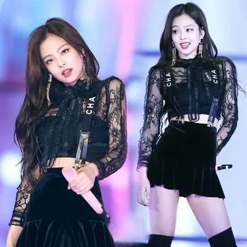 Kpop IE Lee Ji Eun Priložnostno Črne čipke kratko krilo nastavite Ženske Dva Kosa 2021 Novo Poletje Seksi dvodelni obleka komplet ženskega perila