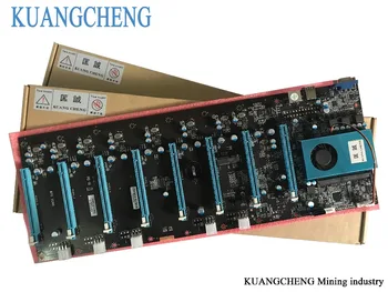 KUANGCHENG BTC IC6S Rudarstvo Motherboard 8 Grafičnih Kartic, ki Reže za kartico PCI Express 8 do 16x za ETH rudar ITD ZEC RUDAR MOTHERBOARD