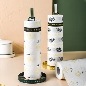 Kuhinja Roll papirnato Brisačo Rack Ustvarjalne Navpično Punch-brezplačno Wall-mounted manjše izdelke Organizator Plenice Polici Doma Nosilci za Shranjevanje