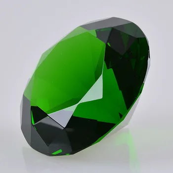 Ladje Iz ZDA 80 mm Zeleno Kristalno Diamond obtežilnik za papir Doma Poročno Dekoracijo Kristalno Diamond Punco, Darilo Diamant Crystal