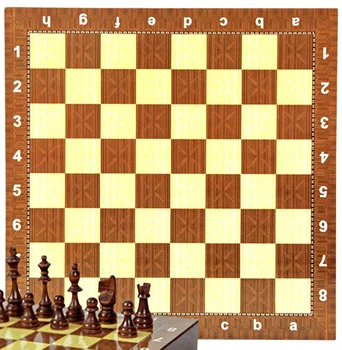 Leseni Šah Nastavite Visoko Kakovostni 4 Kraljica Šah Igra Kralj Višina 80 mm Šahovske Figure, Zložljiva 30*30 cm Šahovnici z Lesenimi Chessmen I8
