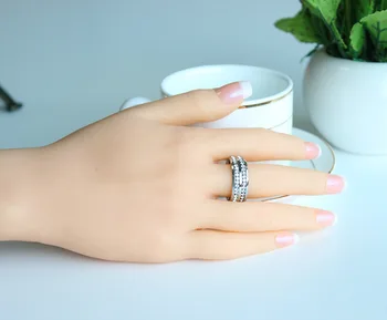 LETAPI 2020 Novo Dve Vrsti Crystal Ring za Ženske Srebrne Barve-barva Nerjavnega Jekla Poroko Eleganten Nakit