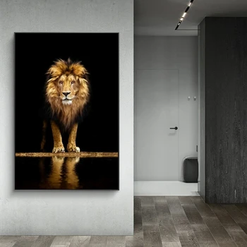 Lev v temi Platno Umetnosti Plakatov In Fotografij Živali Wall Art Dekorativne Slike Afriških Lev Platno Slikarstvo Doma Stenski Dekor