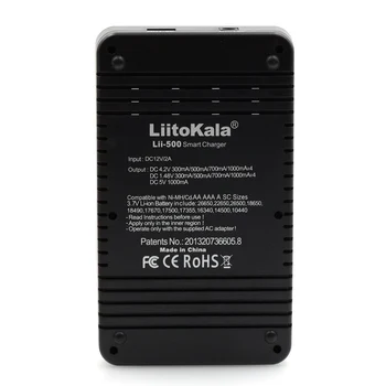Liitokala Lii-500 LCD 3,7 V 18650 18350 18500 16340 17500 25500 10440 14500 26650 1.2 V AA AAA NiMH litijeva baterija Polnilnik
