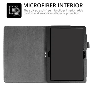 Litchi Folio PU Usnjena torbica Za Samsung Galaxy Tab 6 A6 10.1 P580 P585 z s-Pen različico Zaščitna Tablični primeru+Pisalo+Film