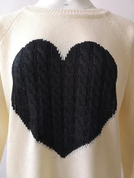 Liva Jeseni, pozimi ženske puloverji puloverji long sleeve jopica slim srce pletene skokih sueter mujer
