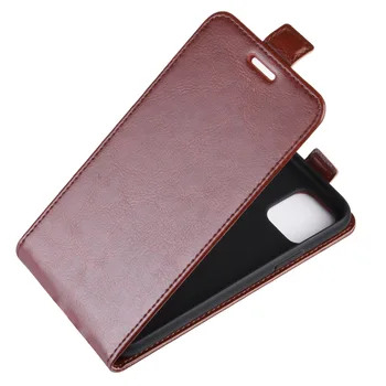 Luksuzni navpično PU usnja flip case Za iPhone 12 11 Pro Max s kartico žep pokrov primeru Za iPhone X XS Max XR coque