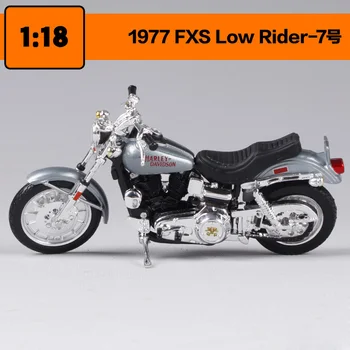 Maisto 1:18 Harley Davidson 1977 FXS LOW Rider motorno kolo, kovinski model, Igrače Za Otroke, Darilo za Rojstni dan Igrače Zbiranje