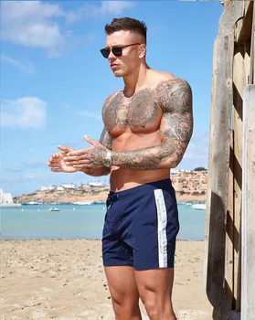 Men ' s beach hlače, moške hitro sušenje potu-vlaknati deskanje hlače usposabljanje fitnes hlače obmorskih plavanje hlače