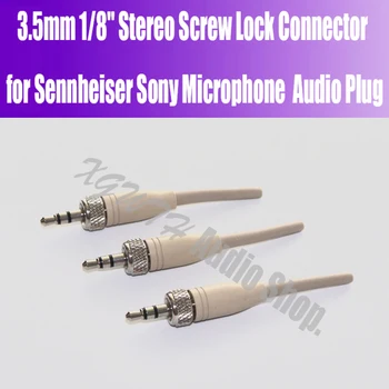 Mini 3,5 mm Stereo Zaklepanje Jack Vtič Stereo 3.5 Vijak Spajkanje Audio Vtič za Sennheiser Sony Mikrofon DIY