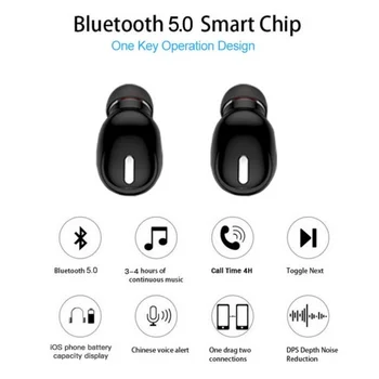 Mini X9 Brezžična Tehnologija Bluetooth 5.0 Slušalke Športne Igre Slušalke Z Mikrofonom Čepkov Stereo Slušalke Za Samsung Xiaomi Huawei Slušalke