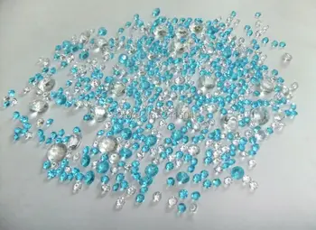 Mix velikost 5000pc Aqua + kristalno jasno akril tabela konfeti razred A+ akrilna crystal diamond tabela simbolov 