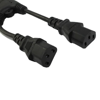 Moč Spliter Kabel C14 do C13 IEC 320 C14 Moški 2XC13 Dvojno C13 Ženski Moči, Y Tip Adapter Kabel 30 cm moč Podaljšek