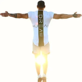 Moški T-shirt Kratek Rokav Moda Hip Hop Telovadnic Singletnega Bombaž Bodybuilding Moški Fitnes Krog Vratu Tshirt