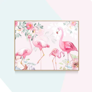 Needlework,DIY Navzkrižno šiv,polno Vezenje kit komplet pink rose flamingo ptica vzorec tiskanja Navzkrižno Stitch handwork slikarstvo darilo