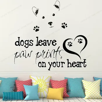 Negovalni Salon vinilna Pet ljubimec Pes, Mačka dekor Pet shop stenske nalepke odstranljive umetnosti zidana HJ763