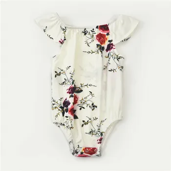 Newborn Baby Dekle Družino Ujemanje Oblačila Dekleta Cvetje Splošno Oblačila Otroci Cvetlični Kostume Mati Priložnostne Obleko Brez Rokavov