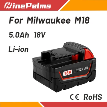NinePalms Litij-ionska baterija 18V 5Ah je primerna za Milwaukee M18 električno orodje 8-11-1815 48-11-1850 2646-20