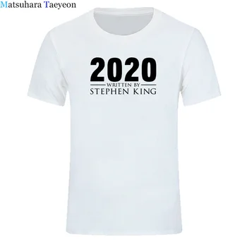 Nov Poletni Prihoda do leta 2020 Napisal Stephen King Majica s kratkimi rokavi moški Bombaža T-shirt Kratek Rokav Tee Moški Vrhovi Tshirt Priložnostne Majice
