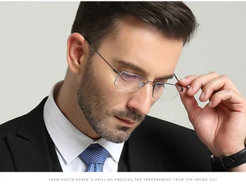 Nova Moda Poslovni Moške Polno Platišča Očala Čistega Titana Pravokotnik Očala na Recept Eye Glasses Rxable #8963