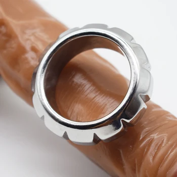 NUUN petelin obroč iz nerjavečega jekla krof kovinski penis obroči 38 mm 47mm pas zamudo izliv SM adult sex igrača za moške čistost naprave