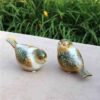 Občutljivo Porcelana Ljubitelje Ptic Miniaturni Dekorativne Keramične Birdie Postavka Figur Namizni Okras Obrt Prisotna Dodatki