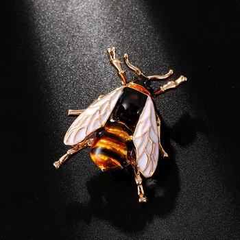 Odlično poslovno Trgovina bumbar broška moški ženski šal, kapo in rumena čebelji insektov broška banket pin