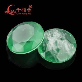 Okroglo obliko naravne crystal dodaj steklo zelene barve in rdečo barvo izgubijo kamen